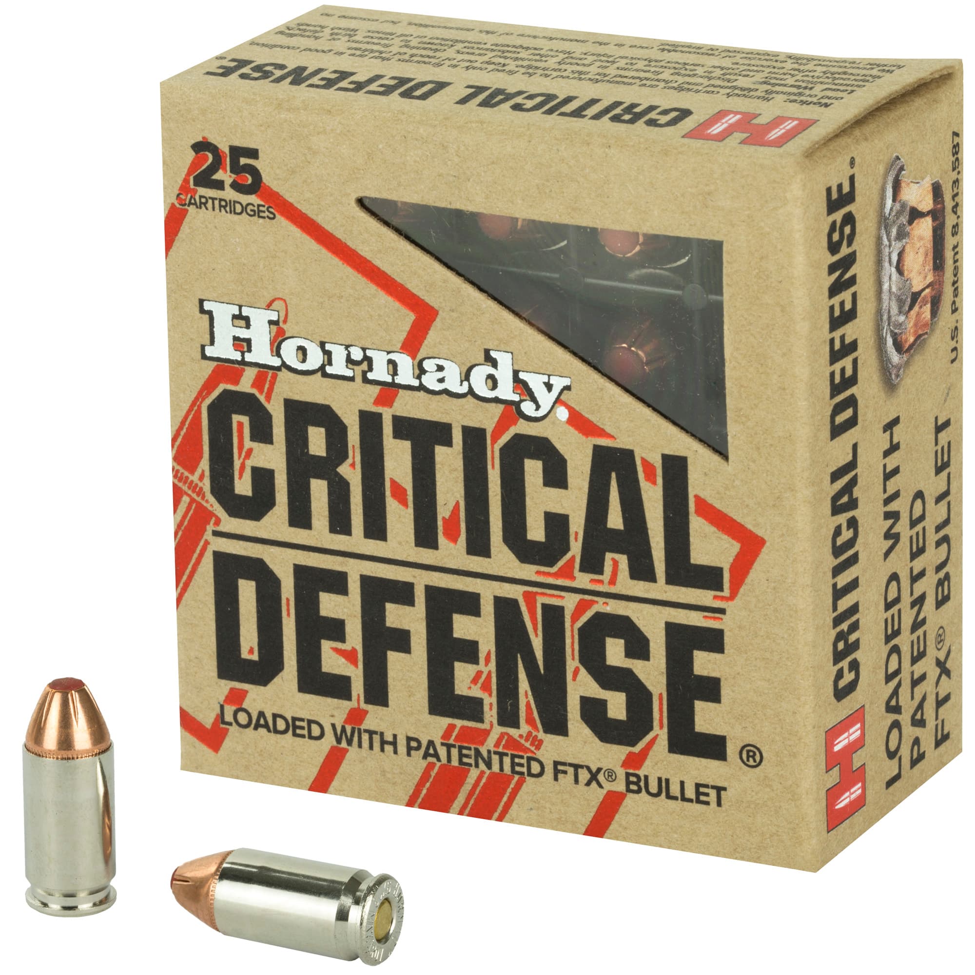 Hornady Critical Defense Handgun Ammo 9x18 Makarov 95 gr. FTX 25 rd.