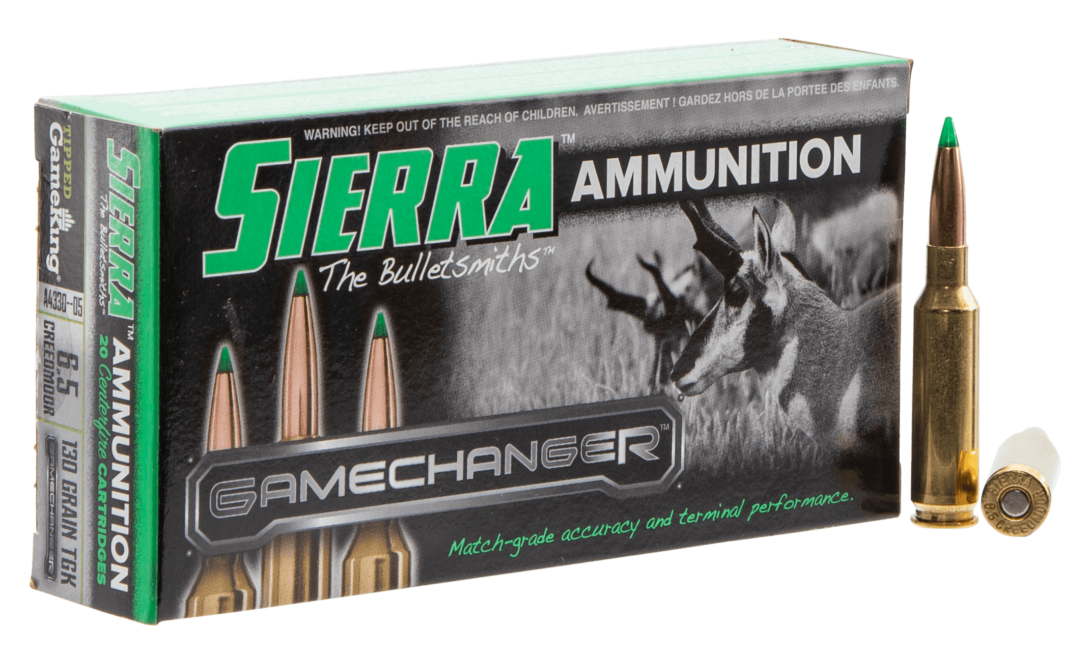 Sierra GameChanger Rifle Ammo 6.5 Creedmoor 130 gr. TGK