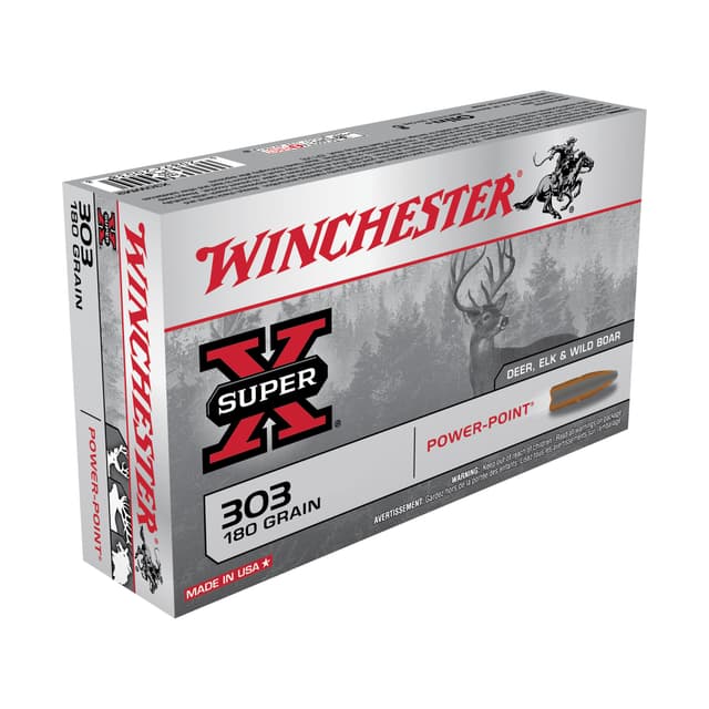 Winchester, Super-X, 303 British, Power Point, 180 Grain, 20 Rounds
