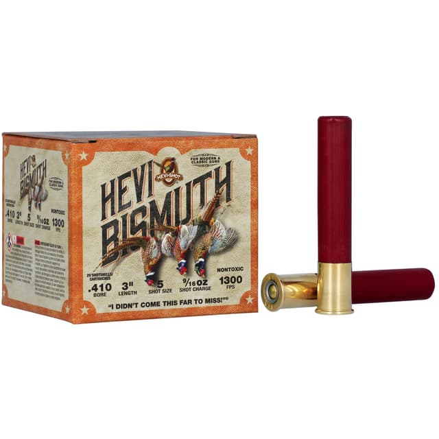HEVI-Shot HS19715 HEVI-Bismuth Upland 410Gauge 3" 9/16oz Bismuth 5Shot 25 Rounds