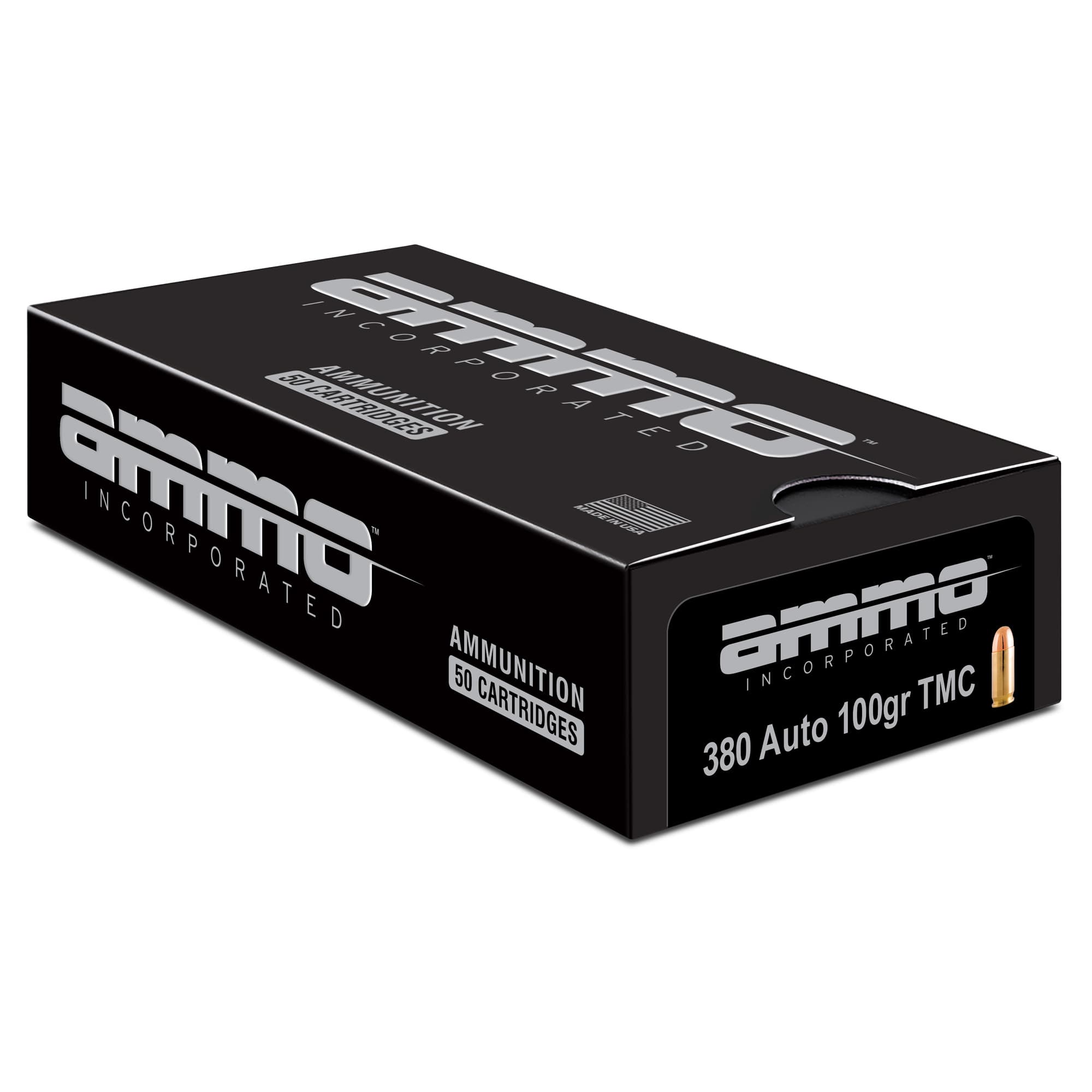 Ammo Inc 380100TMCA50 Signature 380ACP 100gr Total Metal Case 50 Rounds
