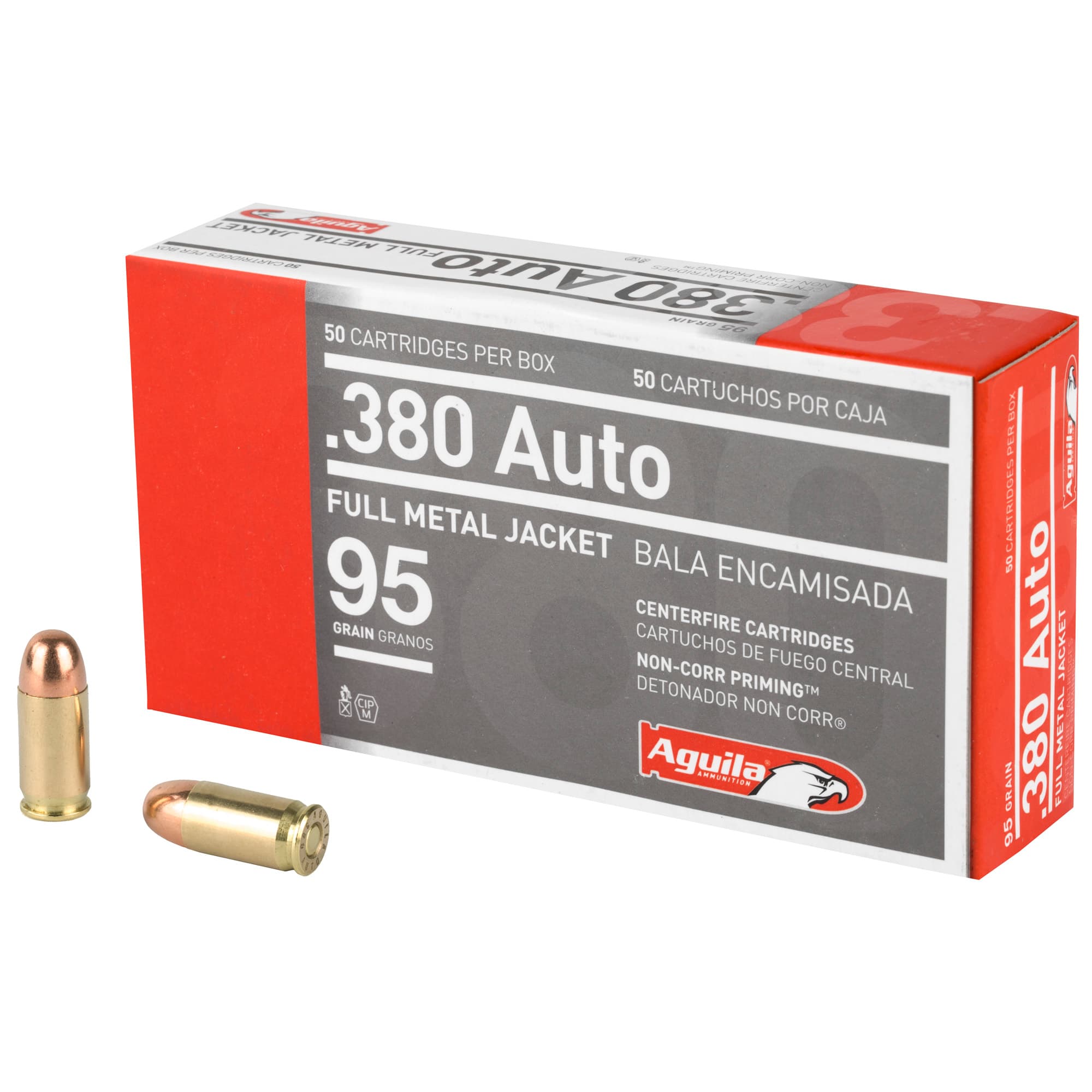 Aguila, .380 Auto, Full Metal Jacket, 95 Grain, 50 Rounds