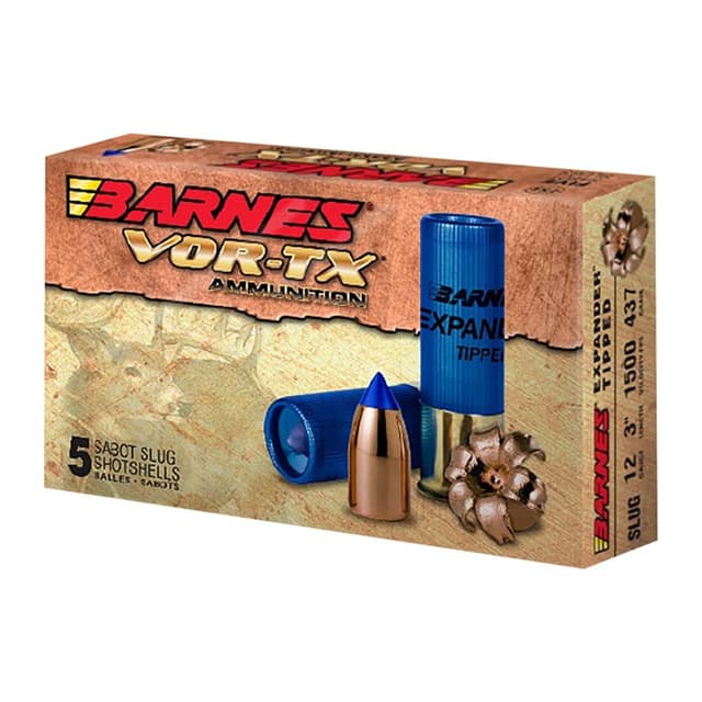 Barnes VOR-TX 12 Gauge Expander Tipped Slug 438 Grain 5 Rounds