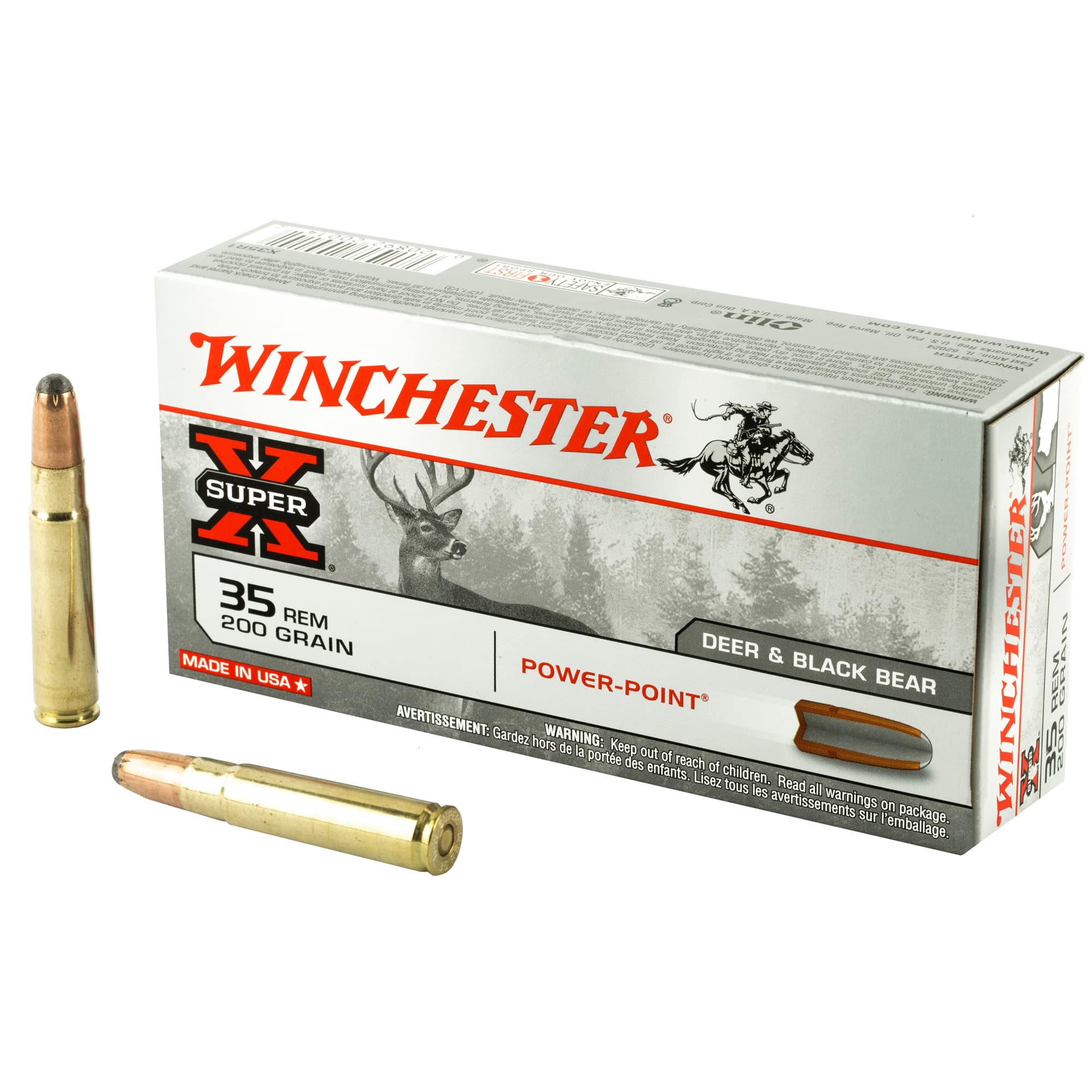 Winchester Super X, 35 Remington, Power Point, 200 Grain, 20 Rounds