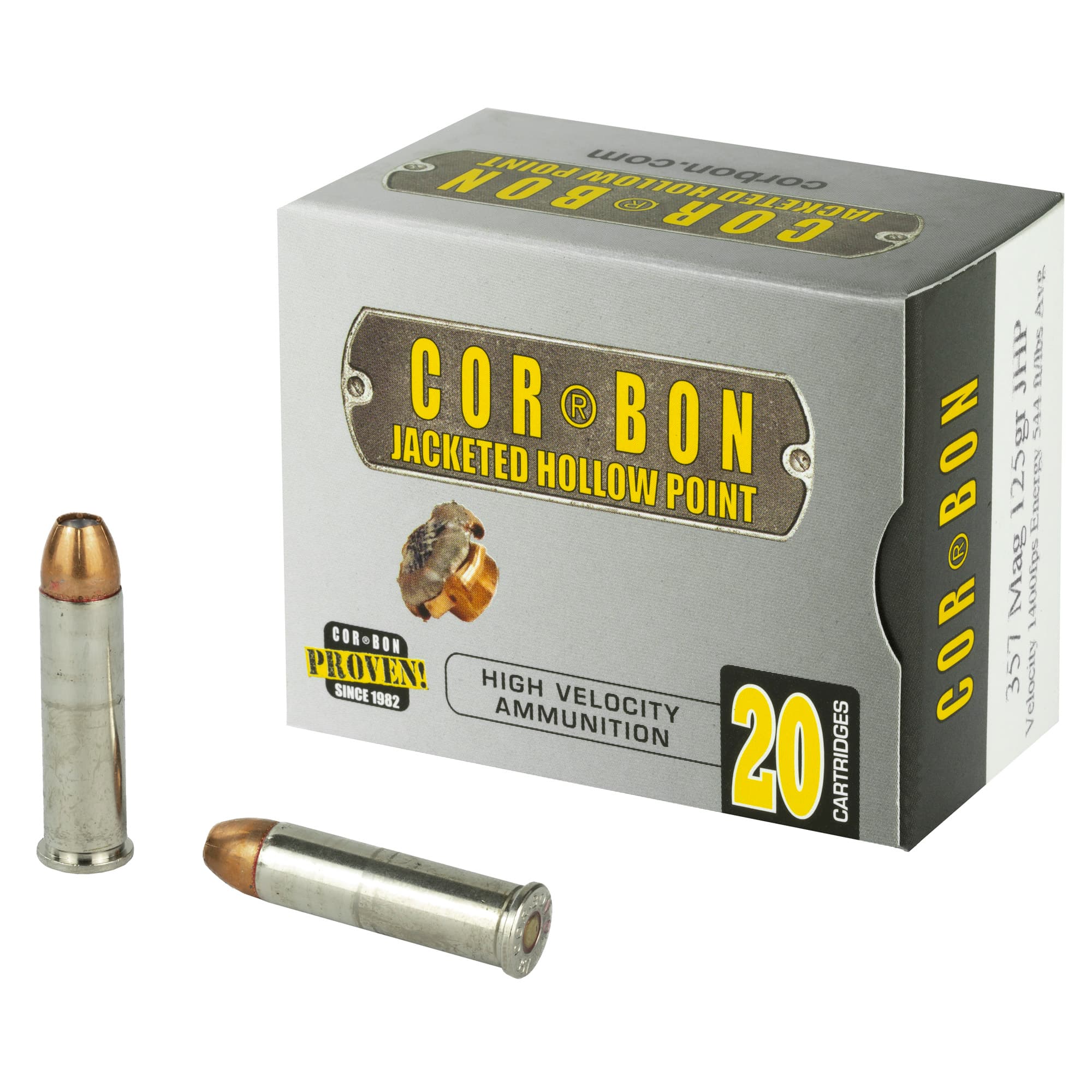 Corbon Self-Defense JHP Handgun Ammunition .357 Mag 125 gr JHP 1450 fps 20/box