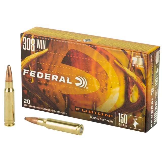 Federal Fusion Rifle Ammo 308 Win 150 gr. Fusion Soft Point 20 rd.