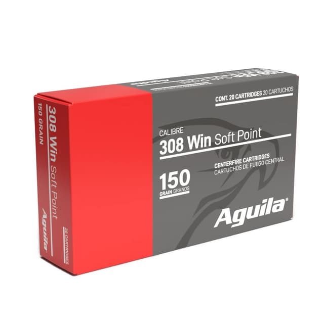 Aguila 8090AG 308Win 150gr InterLock Boat Tail Soft Point 20 Rounds