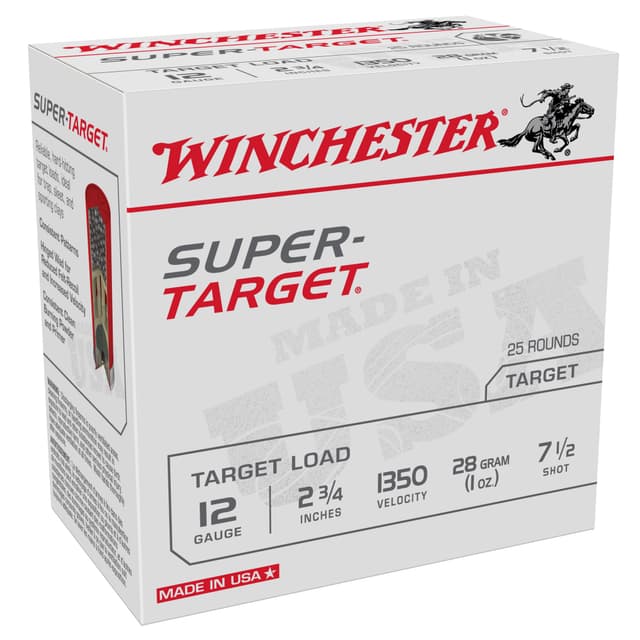 Winchester Super Target Light Target 12 Gauge Lead Shot 1 Oz 25 Rounds
