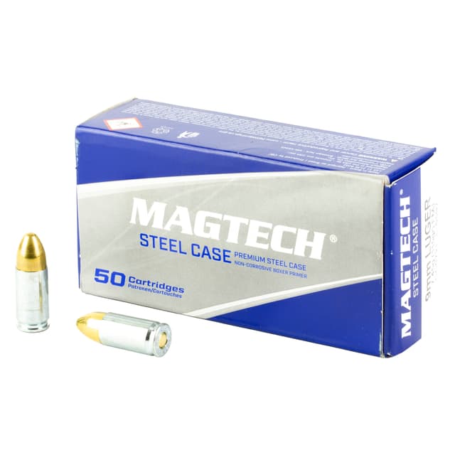 Magtech, Steel Series, 9mm Luger, Full Metal Jacket, 115 Grain, 50 Rounds