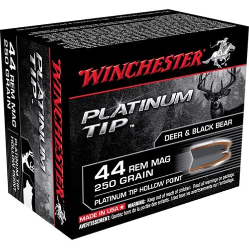 Winchester Platinum Tip 44 Remington Magnum Hollow Point 250 Grain 20 Rounds