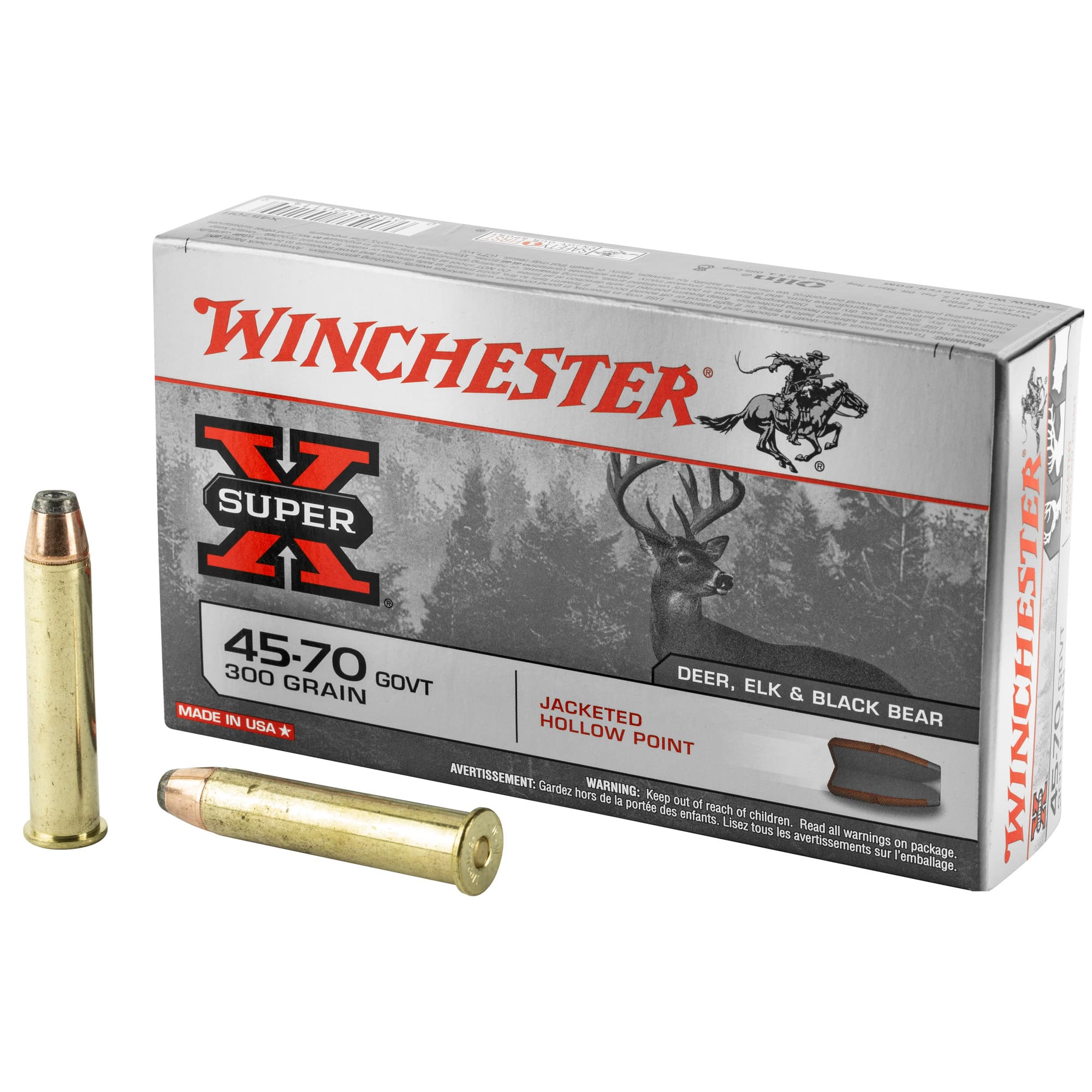Winchester Super X 45-70 Gov Jacketed Hollow Point 300 Grain 20 Rounds