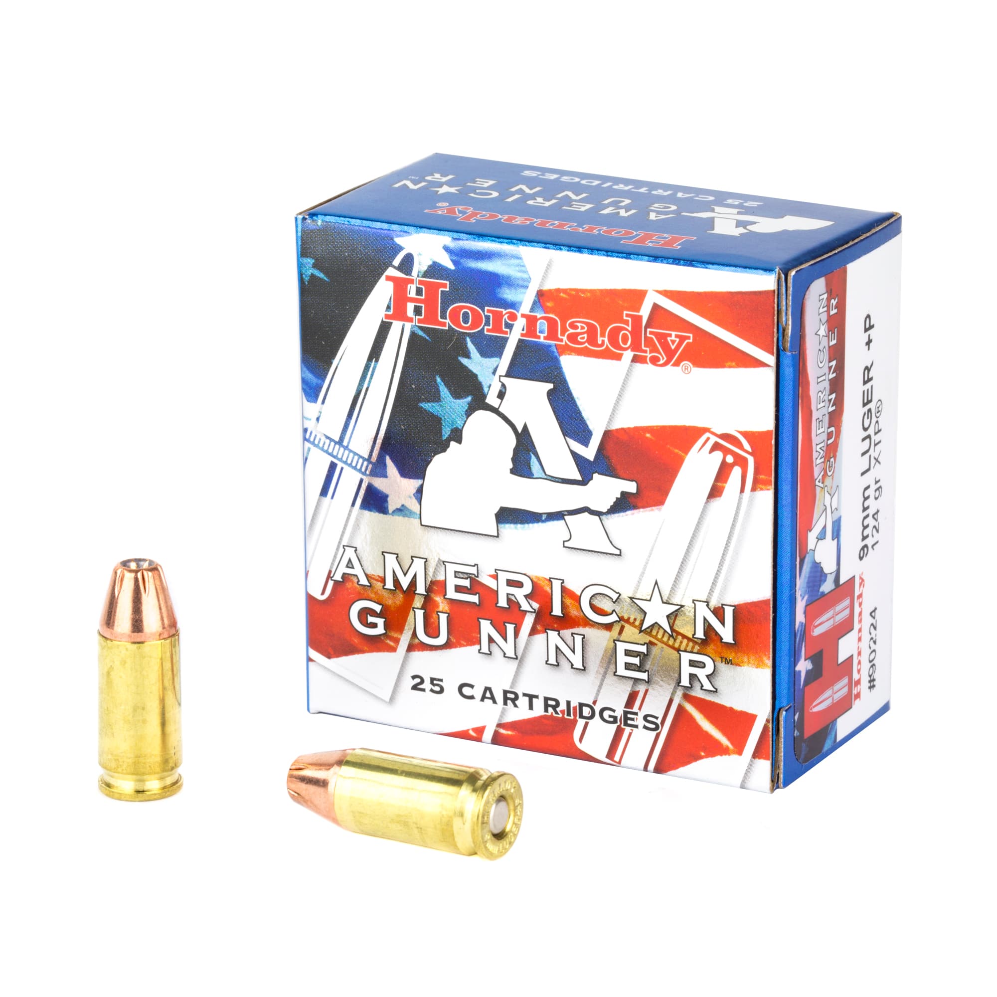 Hornady American Gunner Pistol Ammo 9mm Luger 124 gr. XTP Hollow Point 25 rd.