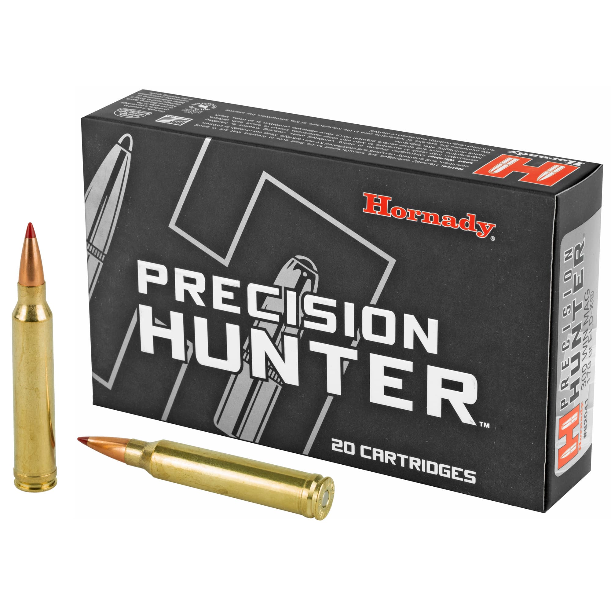 Hornady Precision Hunter, 300 Winchester Magnum, Eld-X, 178 Grain, 20 Rounds