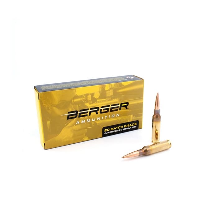Bergara Berger Target Rifle Ammunition 6.5 Creedmoor Long Range Hybrid 144 Grain 20 Rounds