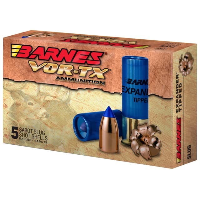 Barnes VOR-TX 12 Gauge Expander Tipped Slug 438 Grain 5 Rounds