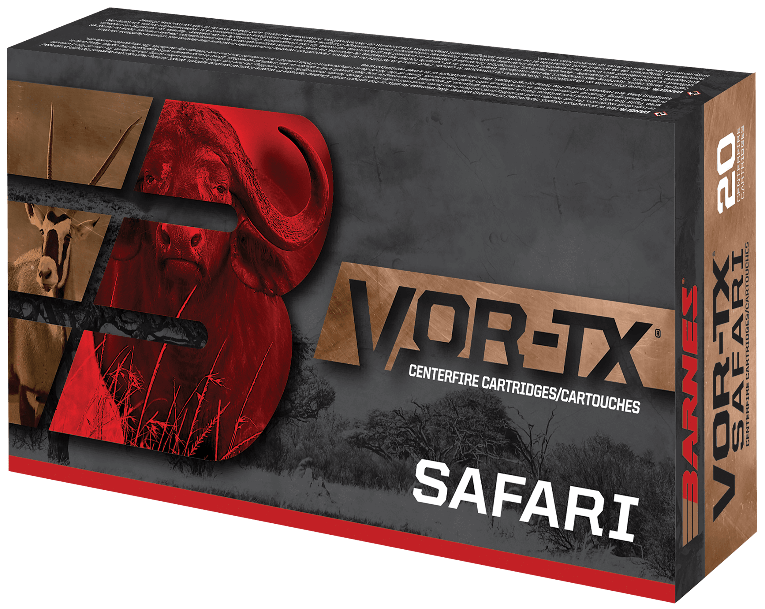 Barnes Bullets VOR-TX Safari 416 Rigby TSX Flat Base 400 Grain 20 Rounds