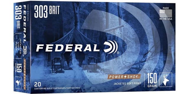 Federal PowerShok .303 British Soft Point 150 Grain 20 Rounds