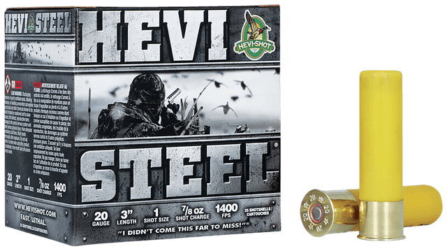 HEVI-Shot HS62001 HEVI-Steel  20Gauge 3" 7/8oz 1Shot 25 Rounds