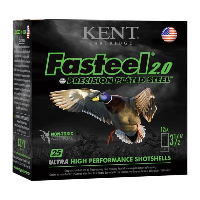Kent Fasteel 2.0 Precision Plated Steel Load 12 ga. 3.5 in. 1 3/8 oz. 2 Shot 25 rd.