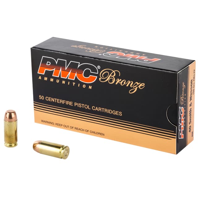PMC Bronze .40 S&W Handgun Ammo - 180 Grain | FMJ-FP | 50rd