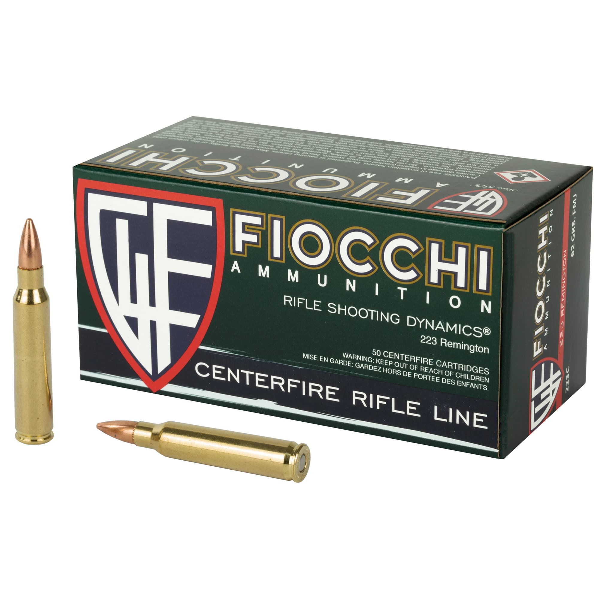 Fiocchi Training Dynamics 223 Remington Full Metal Jacket 62 Grain 50 Rounds