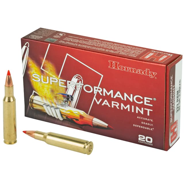 Hornady Superformance Varmint Rifle Ammo 222 Rem 50 gr. V-Max 20 rd.