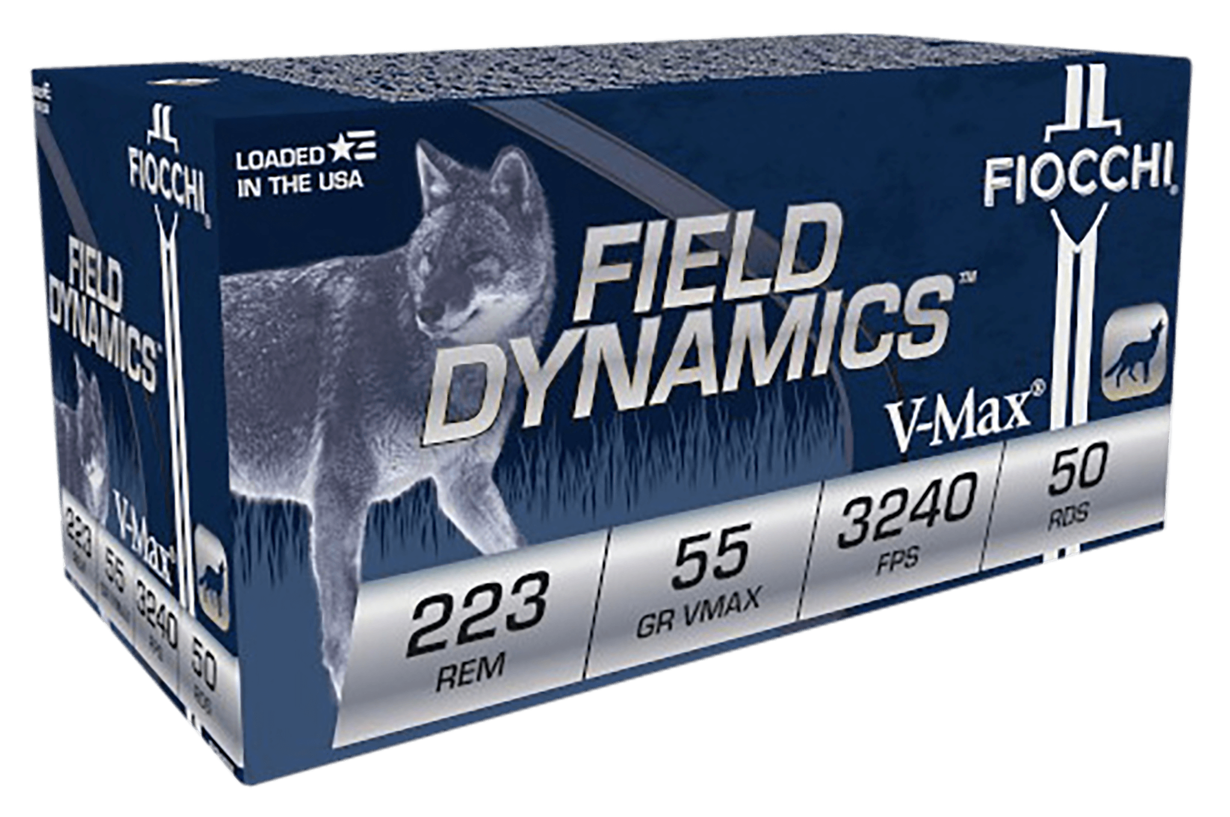 Fiocchi Field Dynamics 223 Remington Hornady V Max 55 Grain 50 Rounds