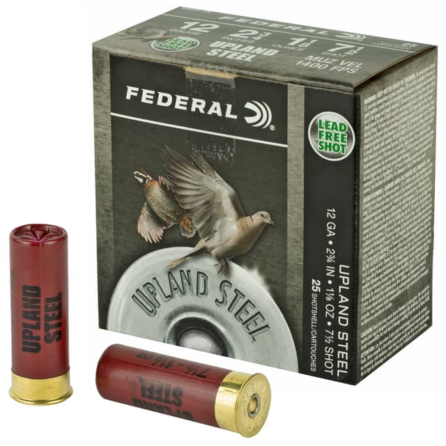 Federal Upland Steel 12 Gauge Steel 1 1/8 oz 7.5 Shot 25 Rounds