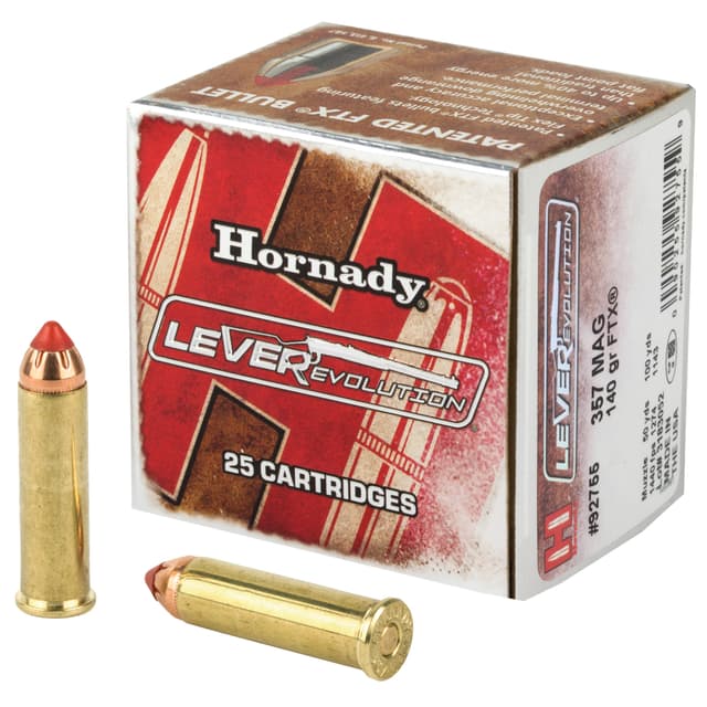 Hornady LEVERevolution Rifle Ammo 357 Mag 140 gr. Flex Tip eXpanding 25 rd.