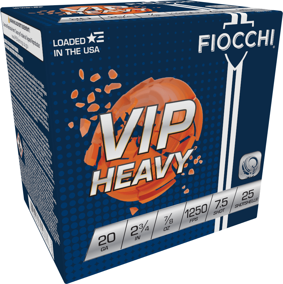 Fiocchi VIP Target Shotgun Loads 20 Gauge Shot 7/8 oz 25 Rounds