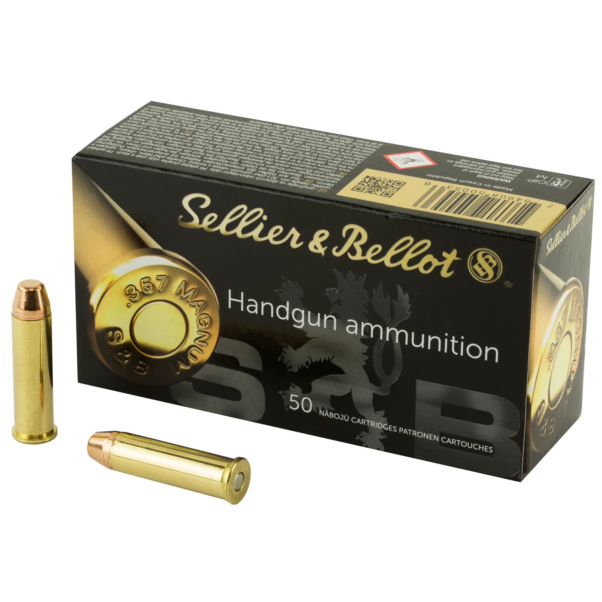 Sellier & Bellot SB357A Handgun  357Mag 158gr Full Metal Jacket 50 Per Box/20 Case