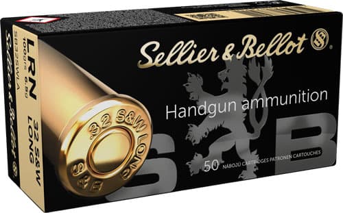 Sellier & Bellot SB32SWLA Handgun  32S&WLong 100gr Lead Round Nose 50 Rounds
