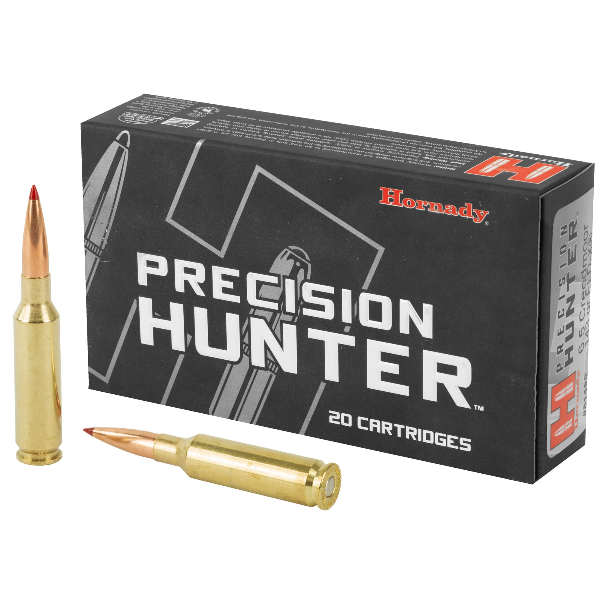 Hornady Precision Hunter Rifle Ammo 6.5 Creedmoor 143 gr. ELD-X 20 rd.