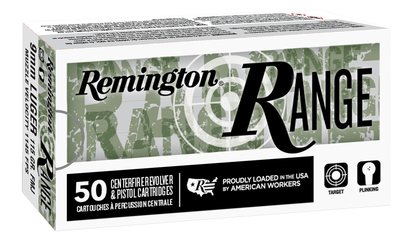 Remington Ammunition 9mm Luger Full Metal Jacket 124 Grain 50 Rounds