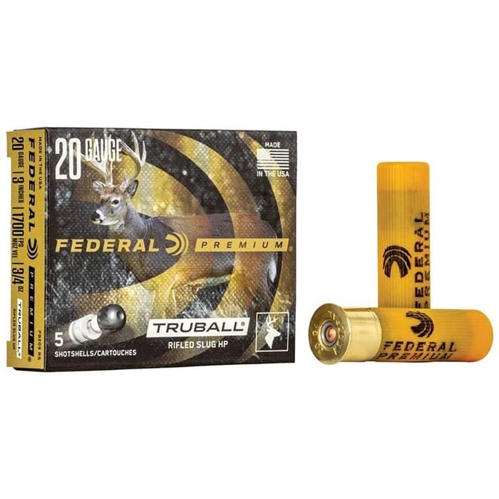 Federal Premium Vital-Shok 20 Gauge TruBall HP Slug 3/4 Grain 5 Rounds