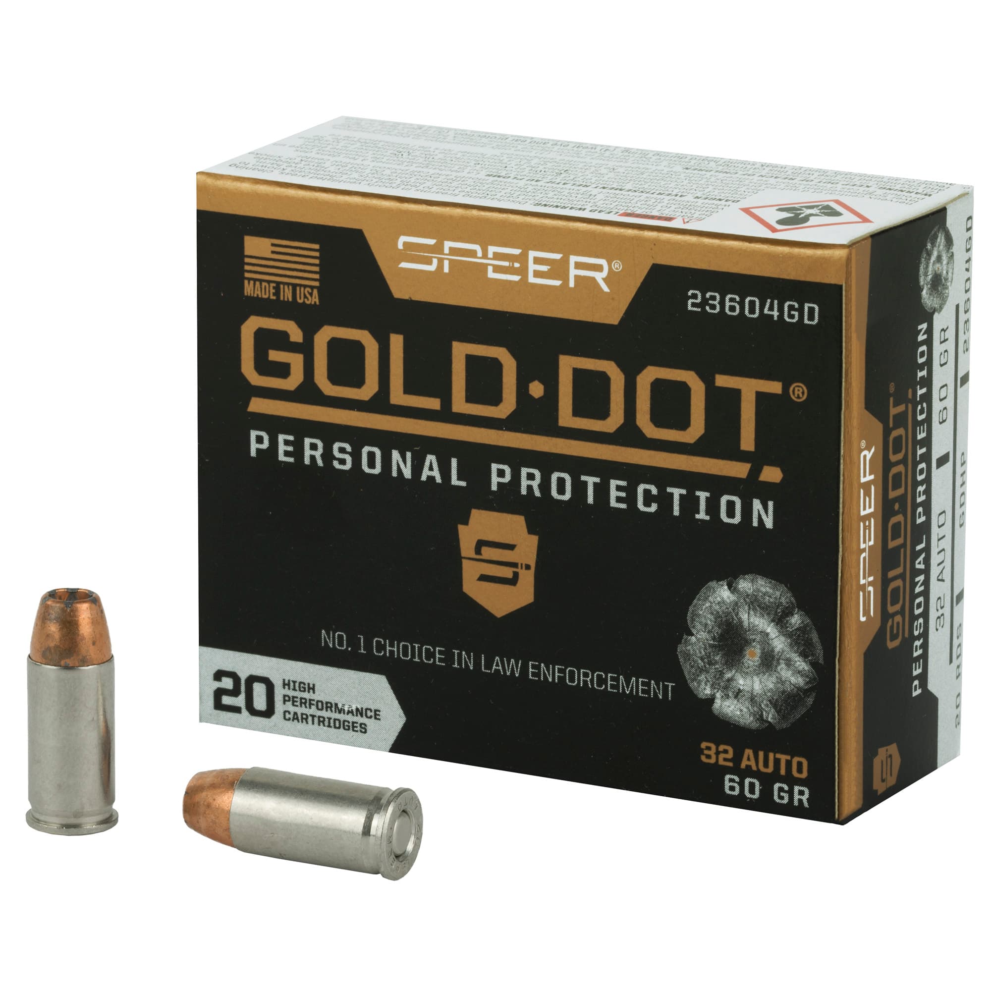 Speer Gold Dot 32 Acp Hollow Point 60 Grain 20 Rounds