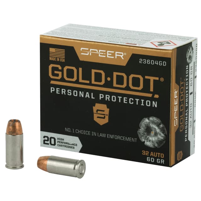 Speer Gold Dot 32 Acp Hollow Point 60 Grain 20 Rounds