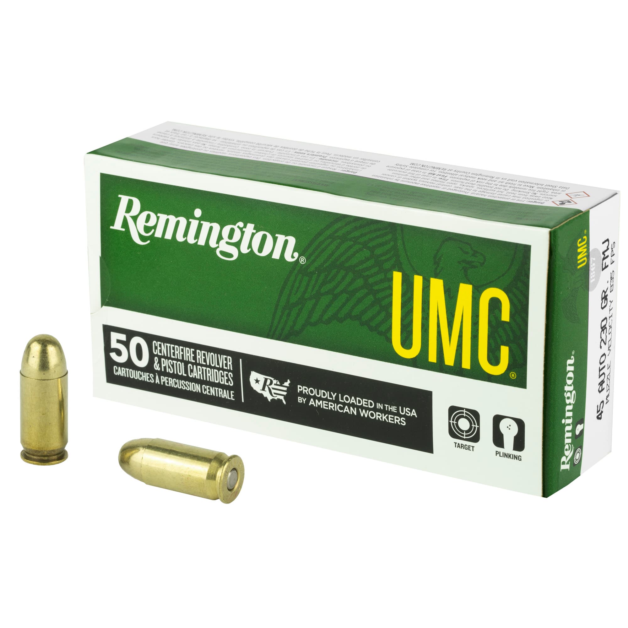 Remington, UMC, .45 Auto, Full Metal Jacket, 230 Grain, 50 Rounds