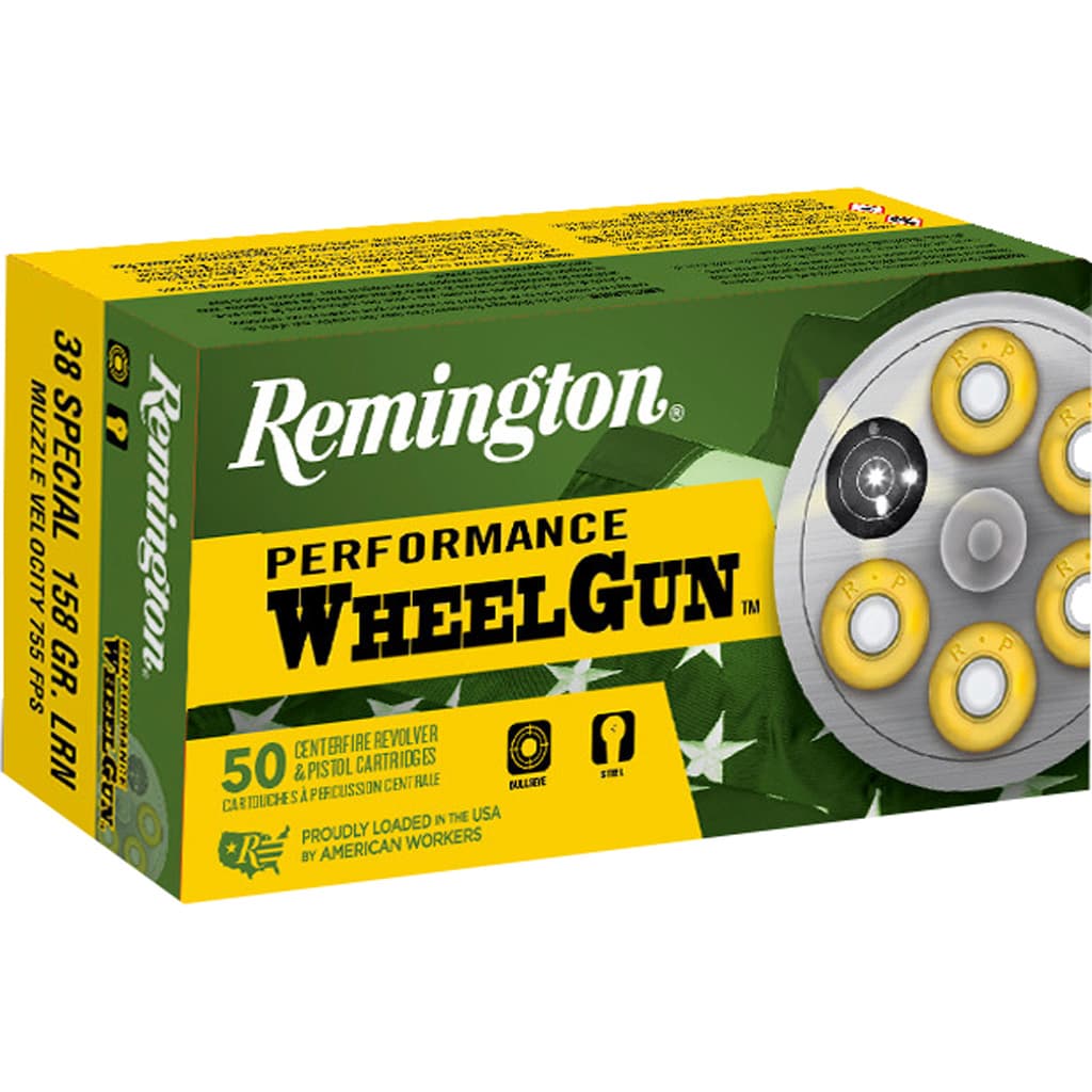 Remington Performance Wheel Gun Ammo 38 Special Lead Round Nose 158 Grain 50 Rounds