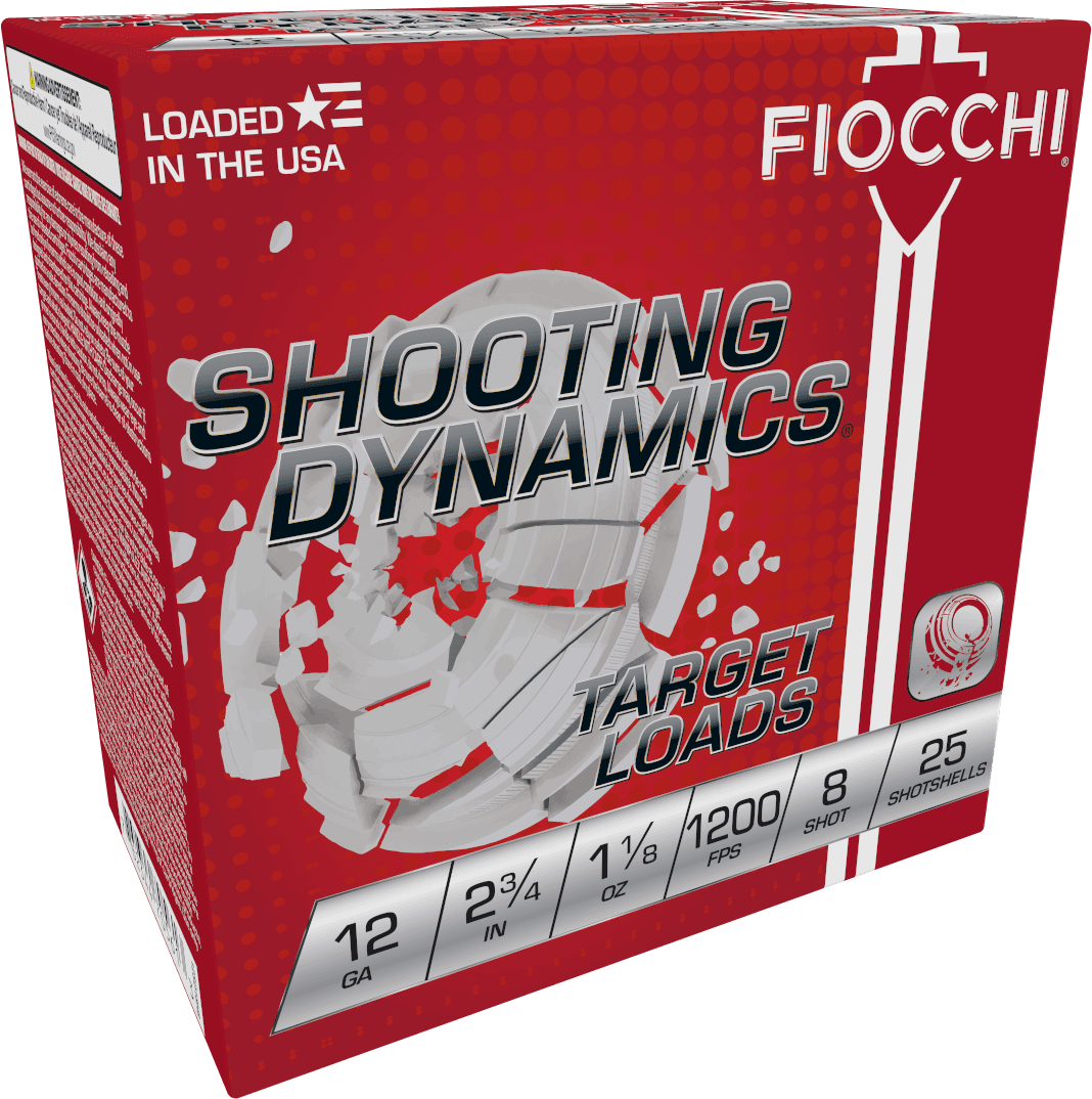 Fiocchi Shooting Dynamics Shotgun 12 Gauge 1 1/8 oz 8 Shot 25 Rounds