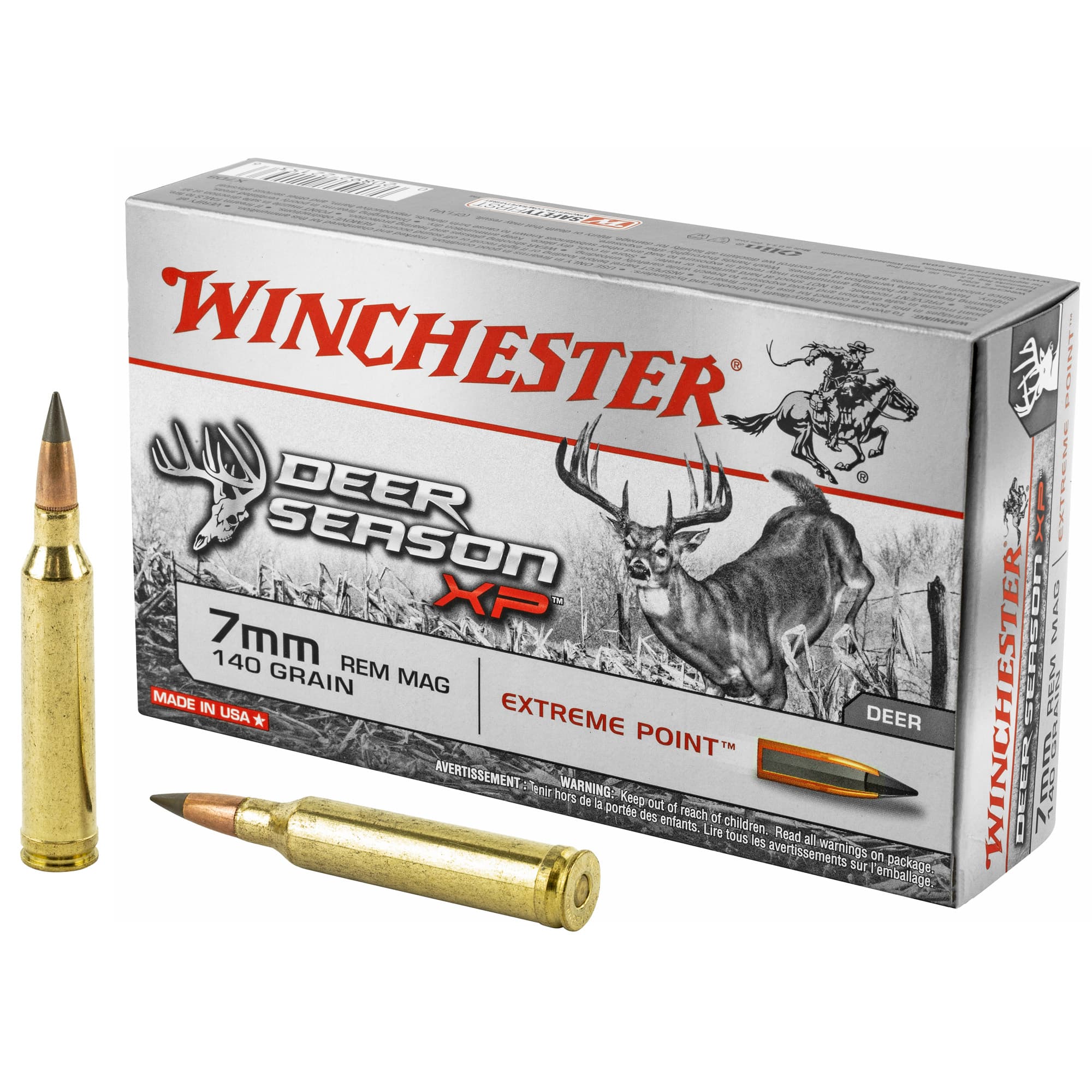 Winchester, Deer Season XP, 7mm Rem Mag, Extreme Point, 140 Grain, 20 Rounds