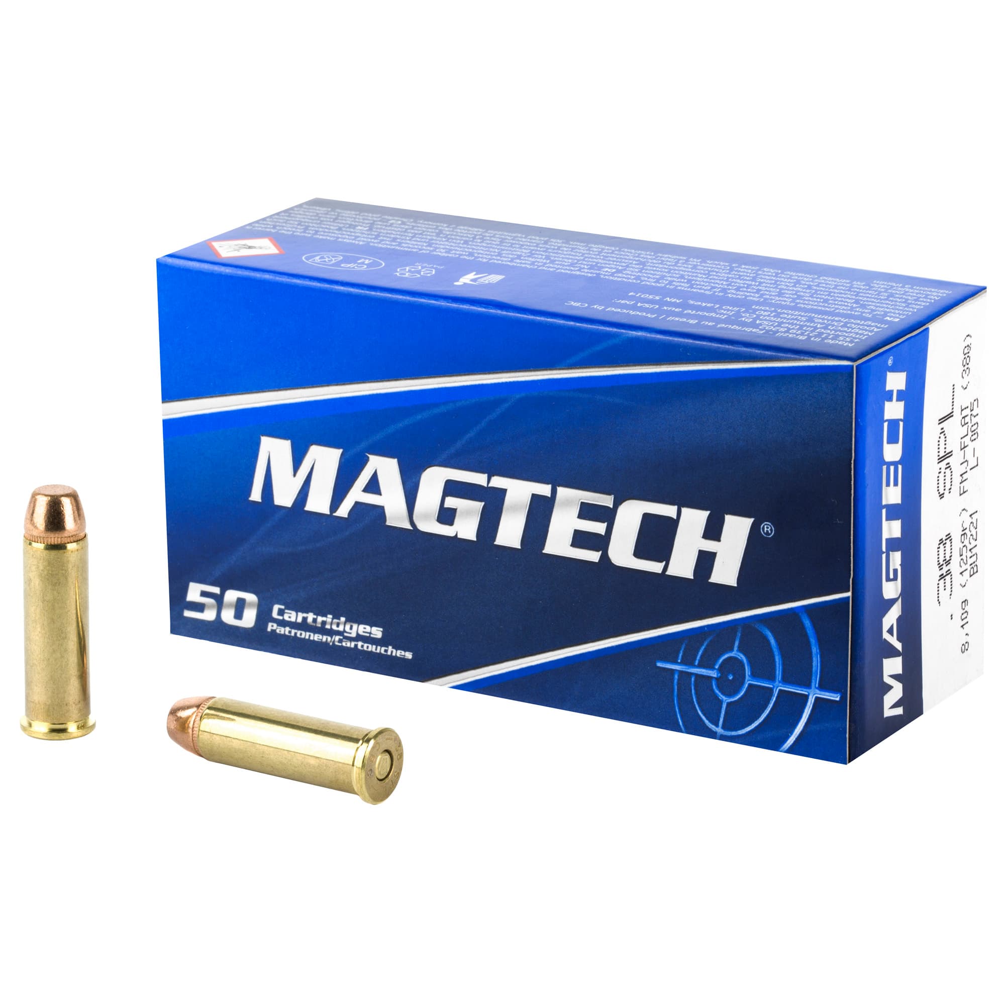 Magtech 38Q 38 Special Full Metal Jacket Flat Point 125 Grain 50 Rounds
