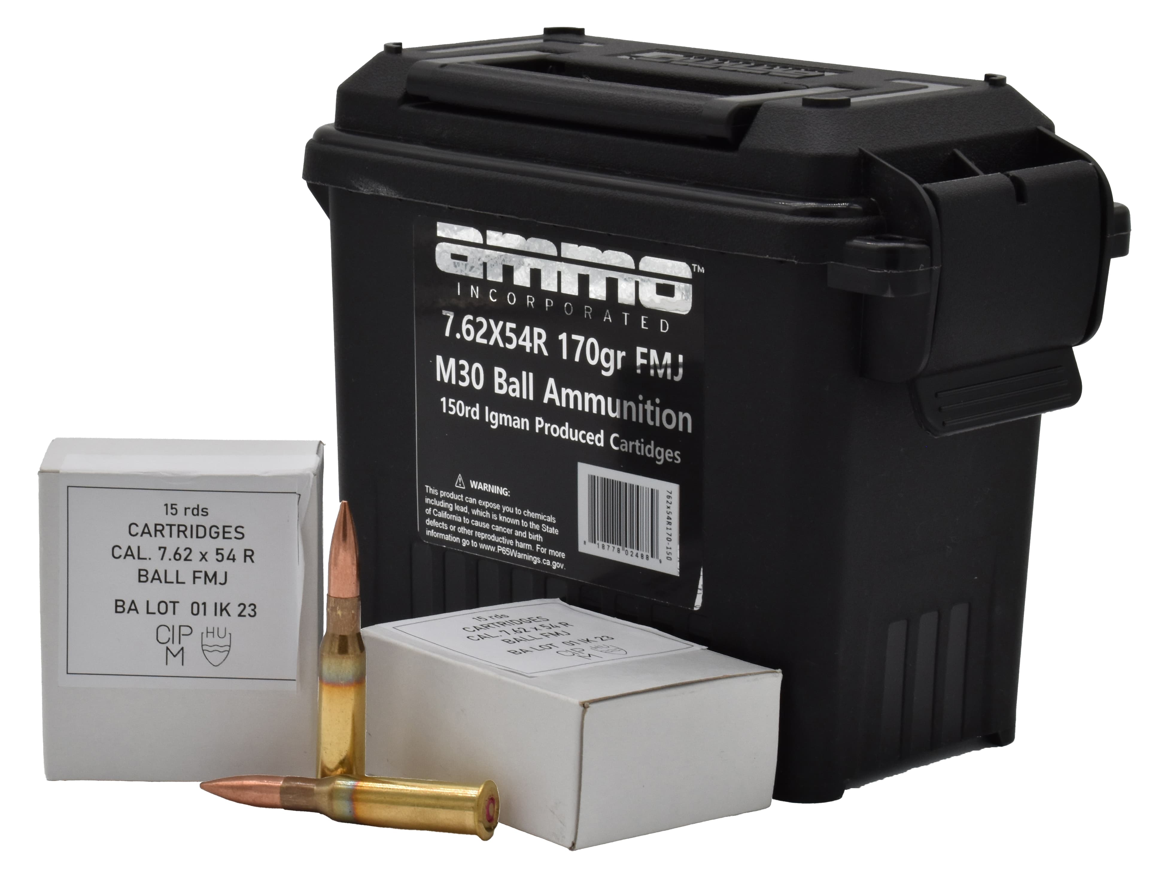 Ai 7.62x54r 170gr Fmj M30 Ball 150rd Can