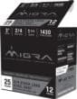 Migra Ammunitions, Migra Staxd Shotgun Ammo, 12 Gauge, Shot, 1.25 oz, 25 Rounds