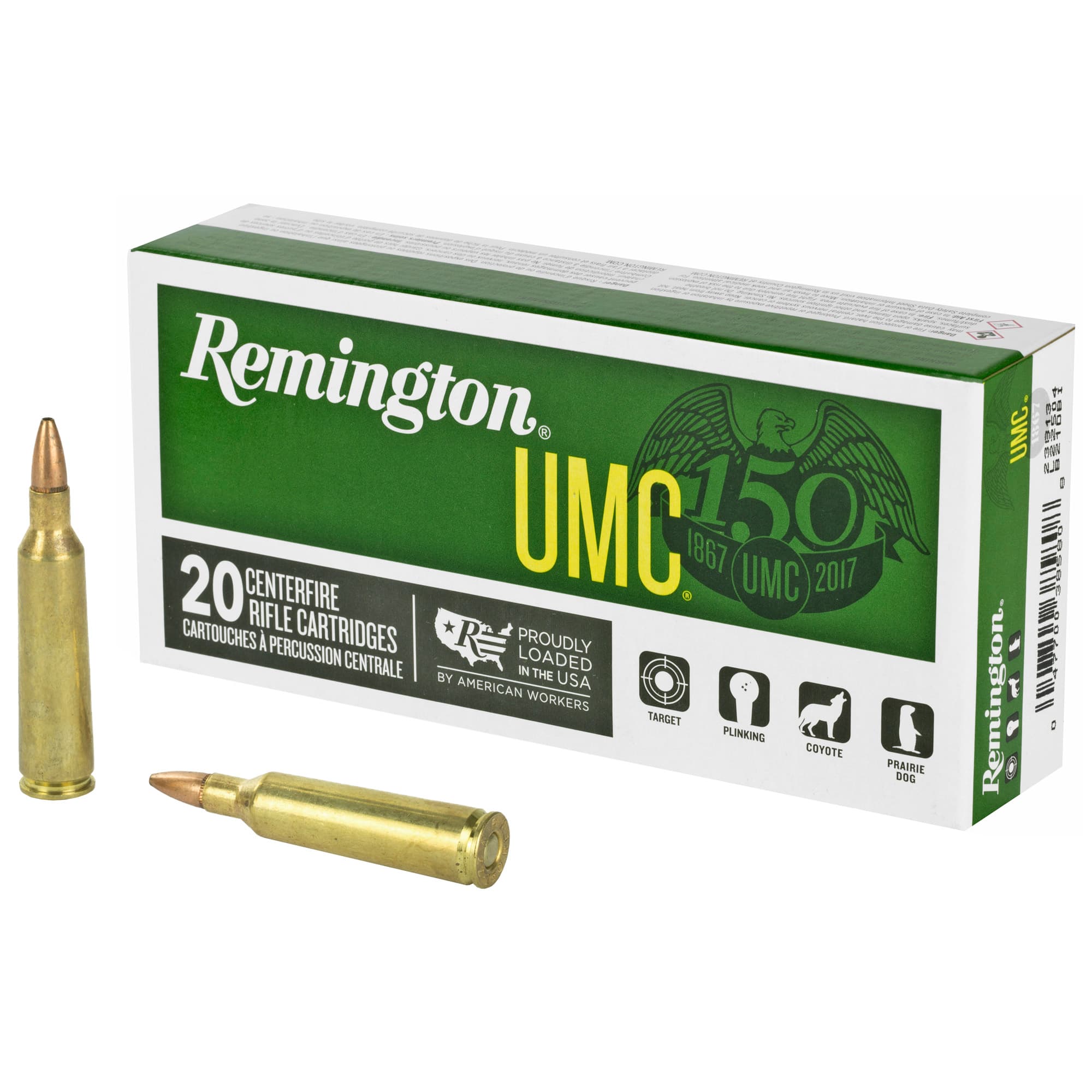 Remington UMC 22-250 Remington Jacketed Hollow Point 50 Grain 20 Rounds