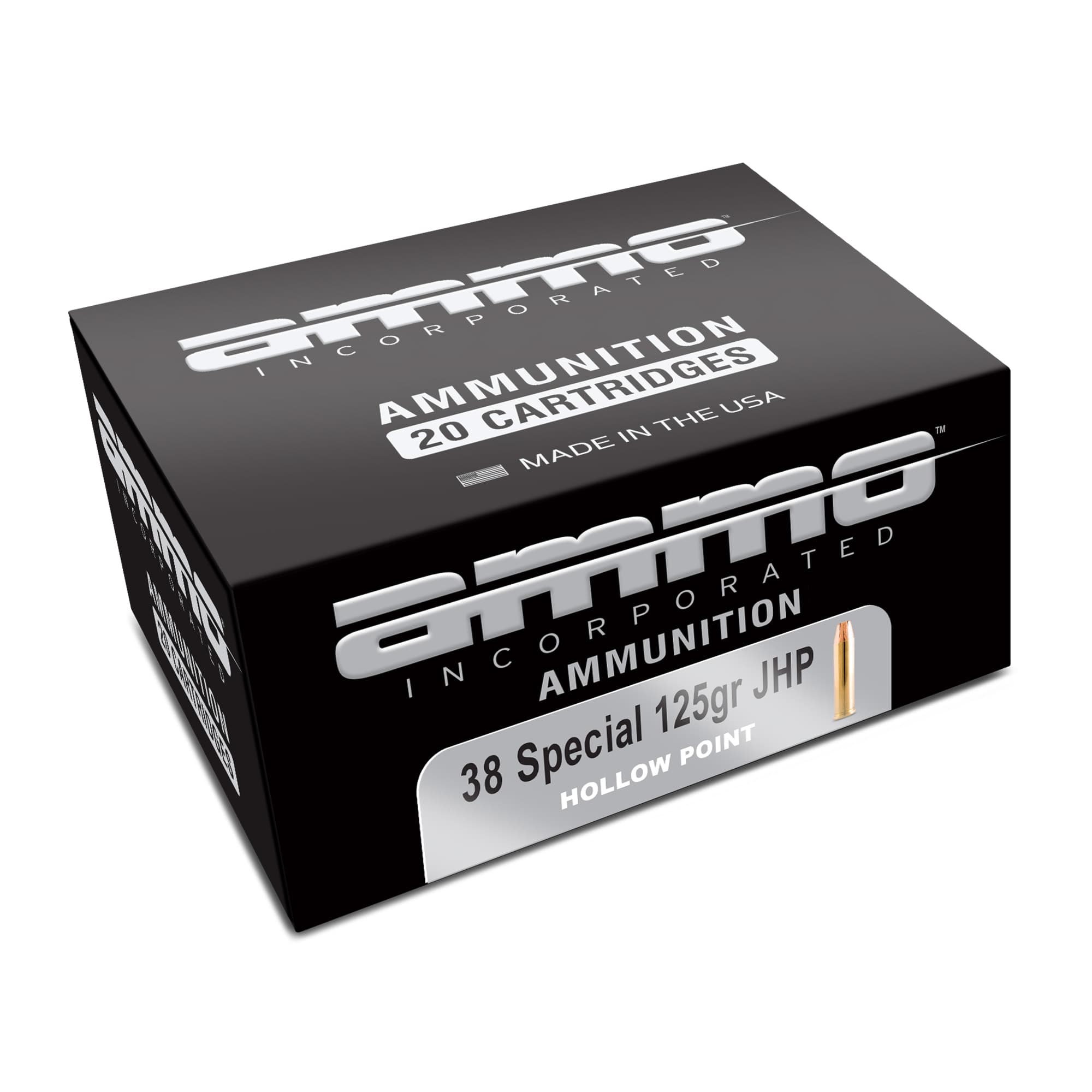 Ammo Inc 38125JHPA20 Signature  38Special 125gr Jacket Hollow Point 20 Rounds