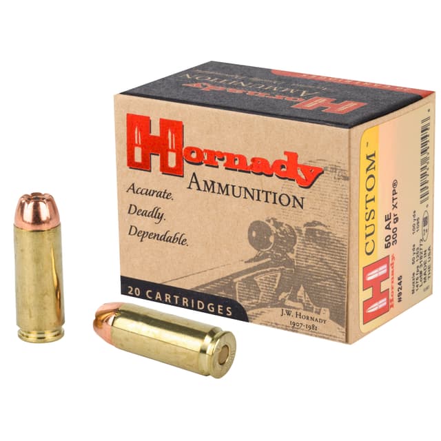 Hornady Custom Pistol Ammo 50 AE 300 gr. XTP Hollow Point 20 rd.
