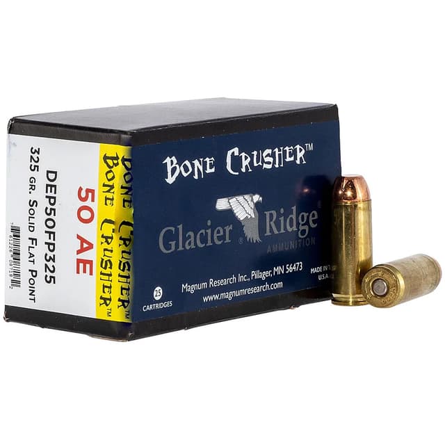 Magnum Research DEP50FP325 BoneCrusher 50AE 325gr Flat Point 25 Rounds