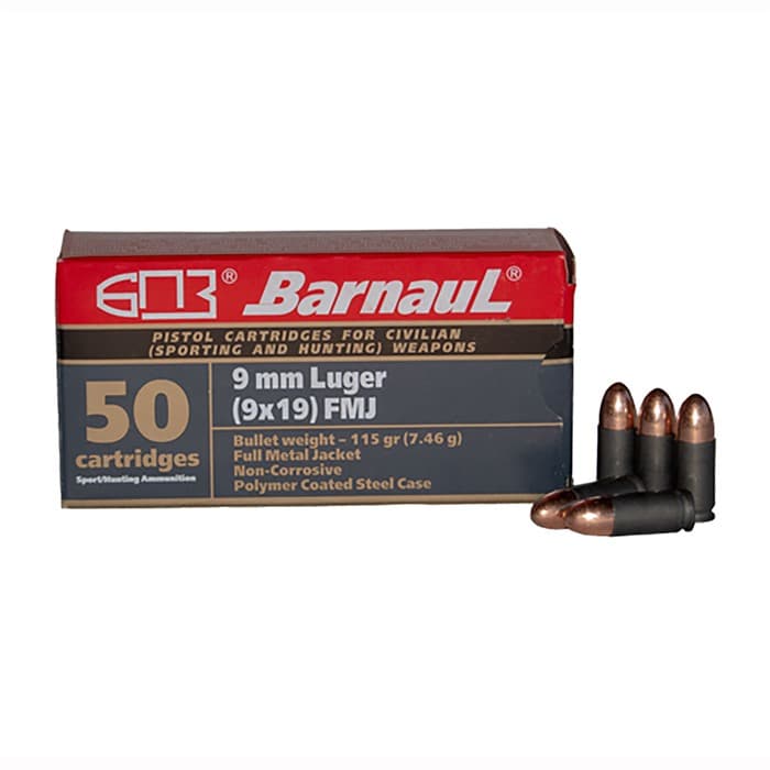 9MM LUGER 115GR FULL METAL JACKET 50/BOX - BRN 9MMLUGER FMJ115