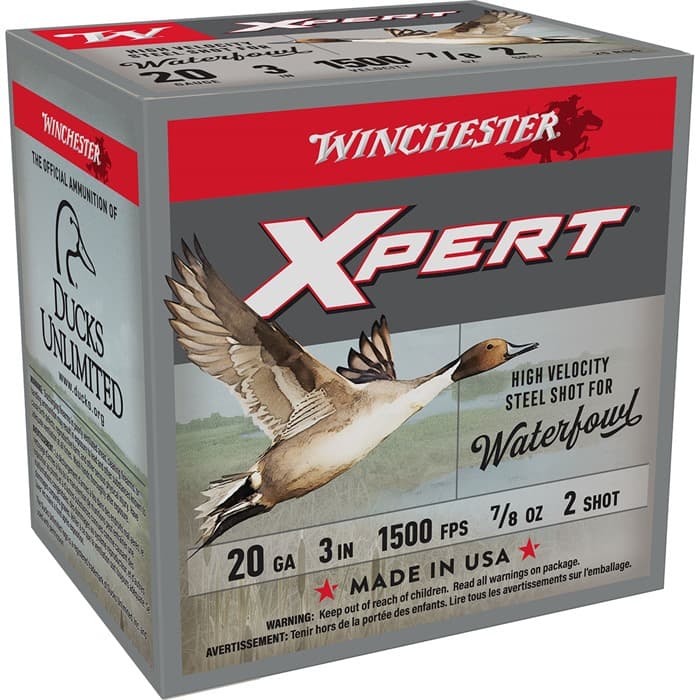 Winchester Super-X Xpert Hi-Velocity Steel 20 Gauge 2 Shot 7/8 Grain 25 Rounds